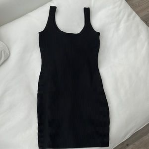 Princess Polly Ribbed Knit Square Neck Mini Dress